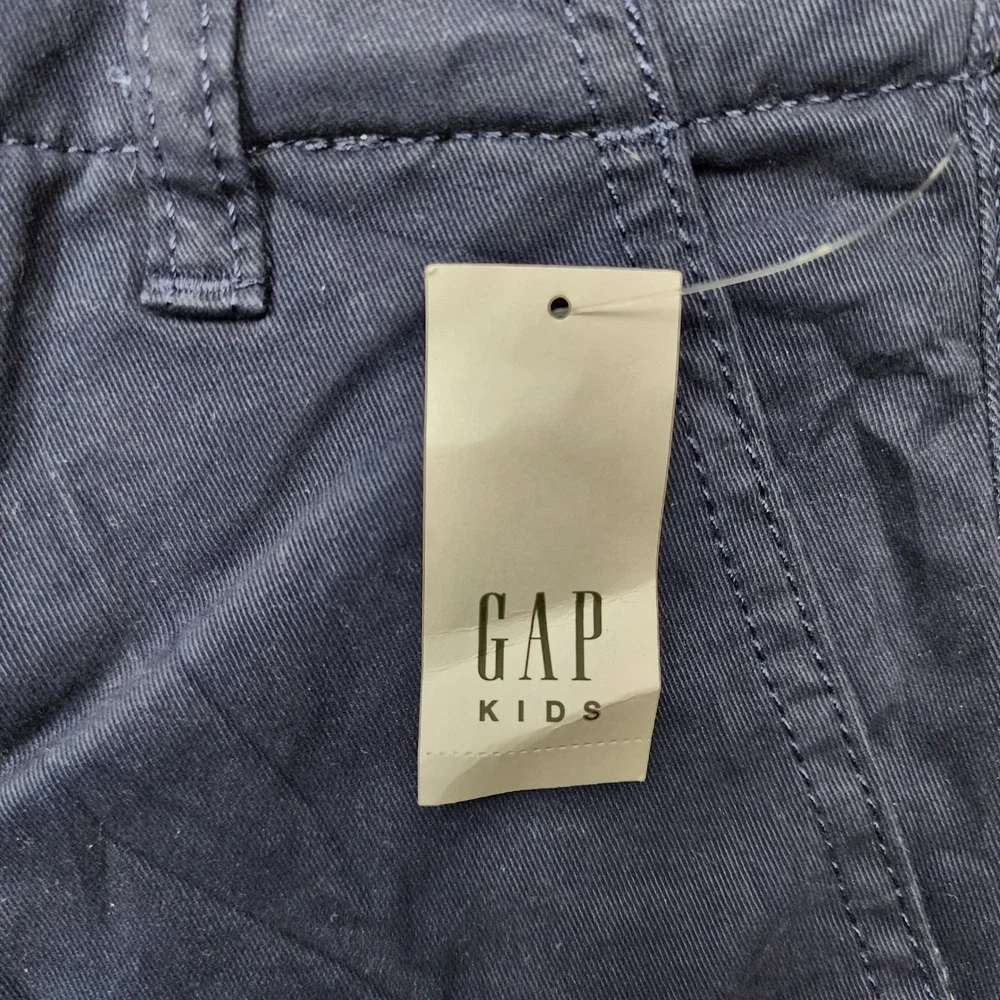 Gap Chino Shorts‎ Kids 14 Slim Navy Blue Stretch Twill New With Tags 738577-01-1